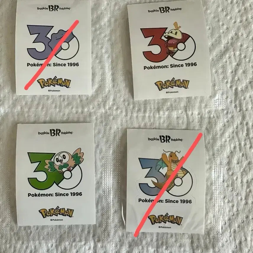 [BUNJANG] Baskin Robbins Pokémon 30th Anniversary Sticker Set / 배스킨라빈스 포켓몬 30주년 스티커