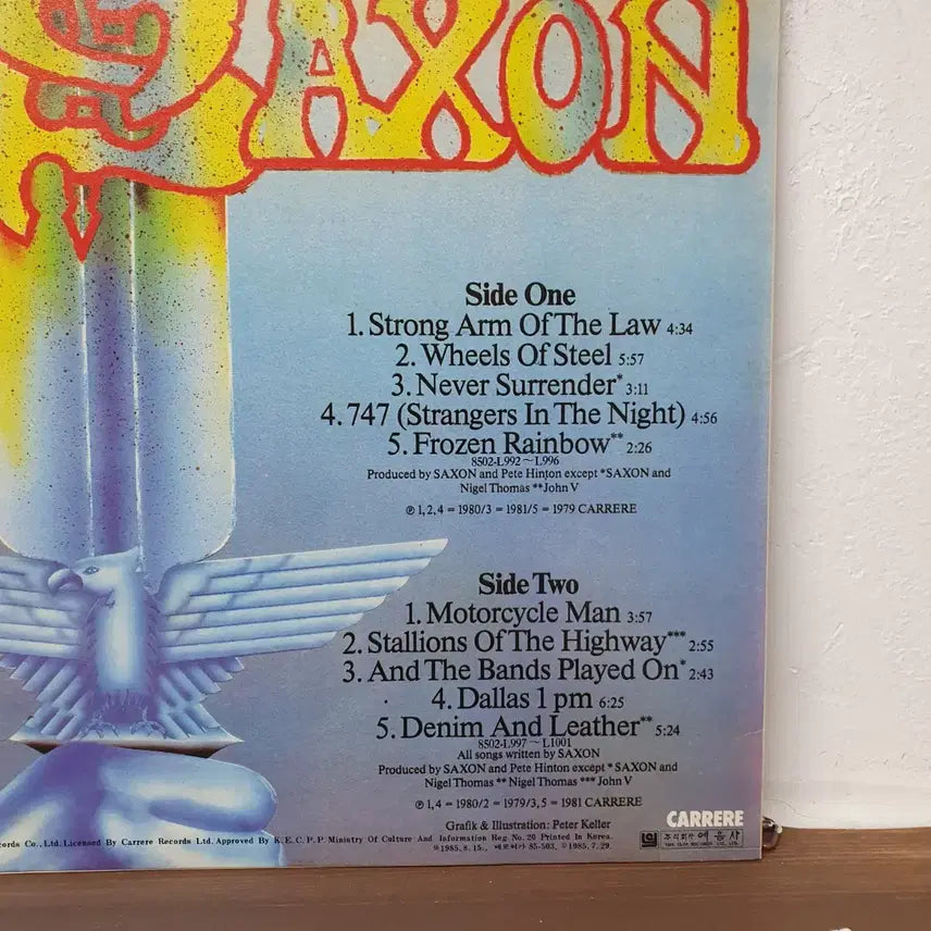 [BUNJANG] Saxon LP 1985 Yeumsa / SAXON LP 1985 예음사