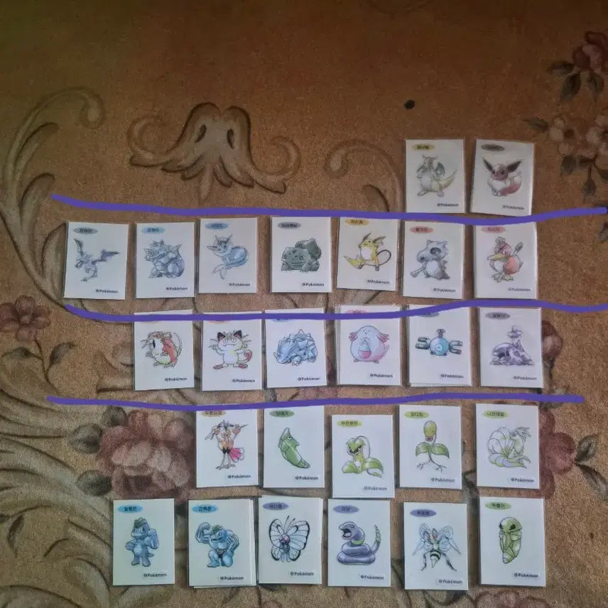 [BUNJANG] Pokemon 30th Anniversary 1st Generation Sticker Set (Raichu, Bulbasaur) / 판매 30주년 시즌5 아트웍 1세대 띠부씰 띠부띠부씰 포켓몬 라이츄