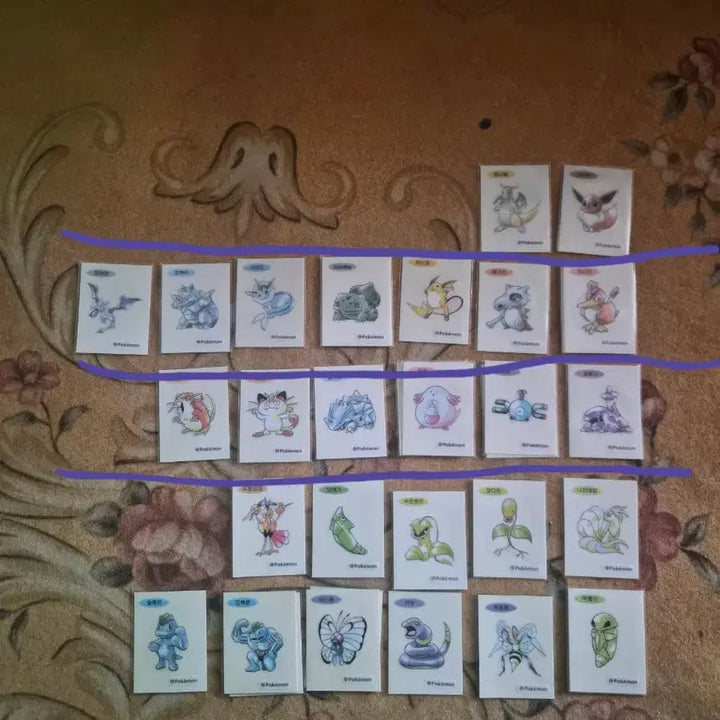 [BUNJANG] Pokemon 30th Anniversary 1st Generation Sticker Set (Raichu, Bulbasaur) / 판매 30주년 시즌5 아트웍 1세대 띠부씰 띠부띠부씰 포켓몬 라이츄