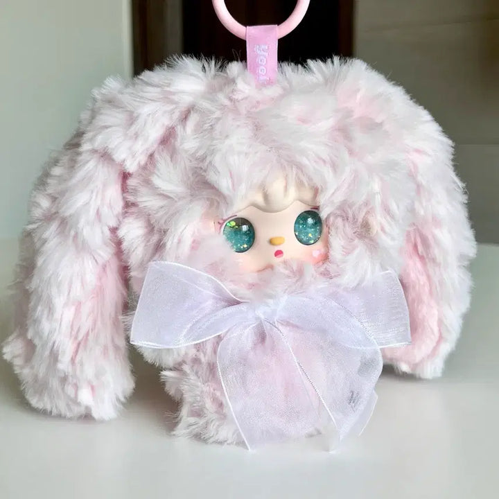 [BUNJANG] Yooki Hopping Bunny Plush Keyring - Light Pink / Yooki 유키 호핑버니 _물눈 연핑크