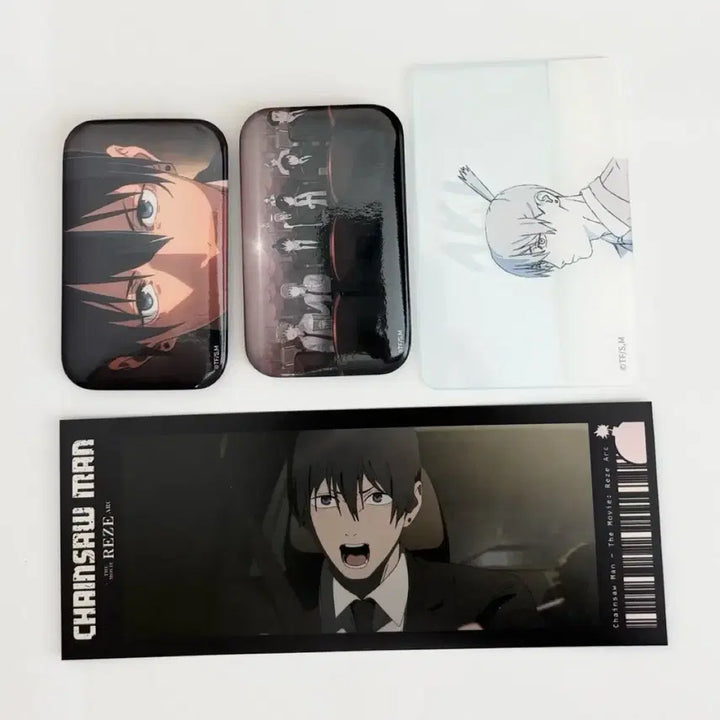 [BUNJANG] Chainsaw Man Pop-up Aki Acrylic Card, Badge, Ticket Bundle / (원가이하) 체인소맨 팝업 아키 캔뱃지, 원화 아크릴 카드, 티켓