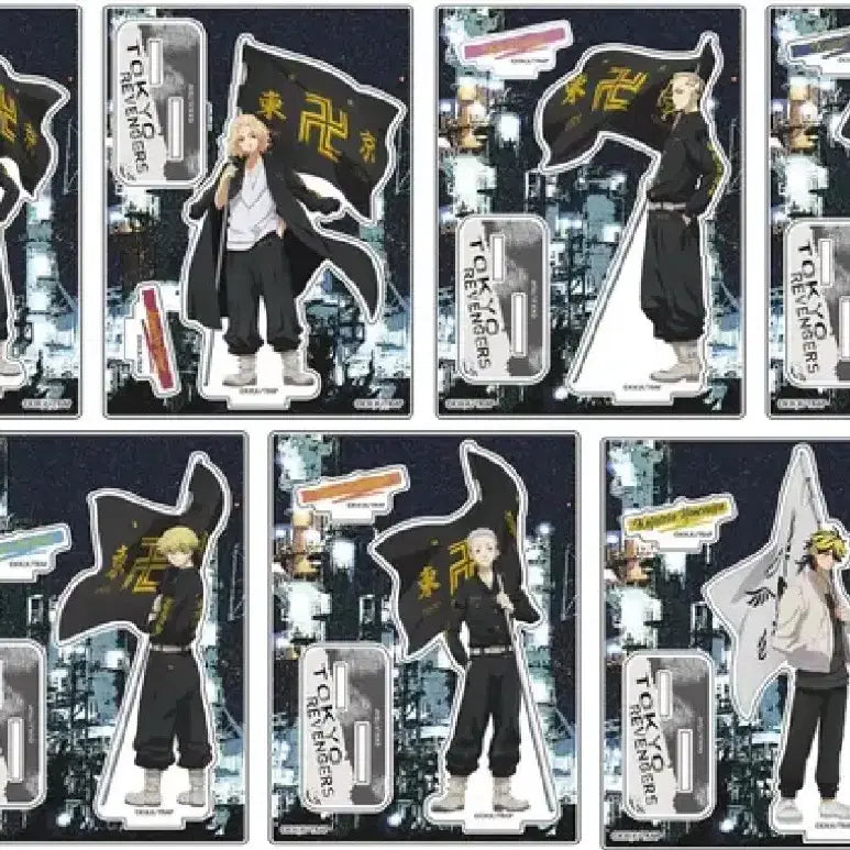 [BUNJANG] Tokyo Revengers Flag Acrylic Stand Set / 도쿄 리벤저스 깃발 아크릴 스탠드
