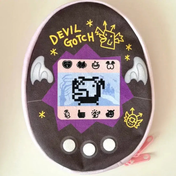 [BUNJANG] Tamagotchi Ichiban Kuji Double-Sided Pouch Angelgotchi Tenshichi Devilgotchi / 다마고치 제일복권 C상 양면 파우치 엔젤고치 텐시치 데빌고치