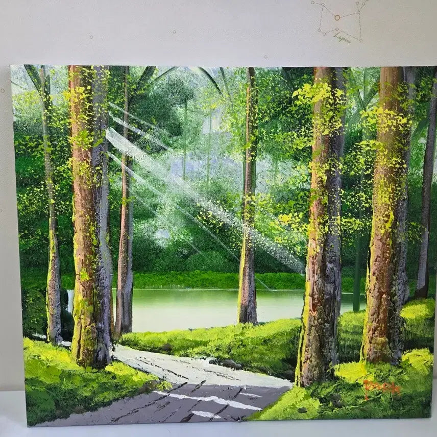 [BUNJANG] Park Jin Forest Path Oil Painting / 박진 작가 숲길 풍경 유화