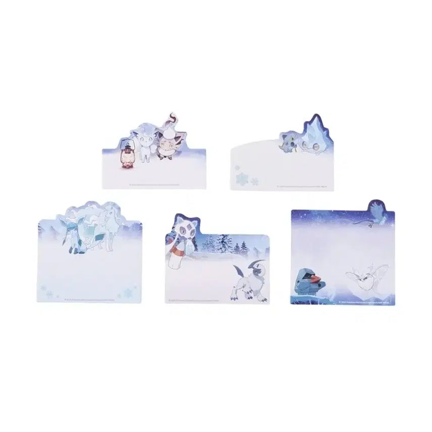 [BUNJANG] Pokemon Center Shaped Sticky Notes - Vulpix, Zorua, Glaceon, etc. (New) / 포켓몬센터 모양 점착메모 식스테일 조로아 글레이시아 눈여아 앱솔등 새상품