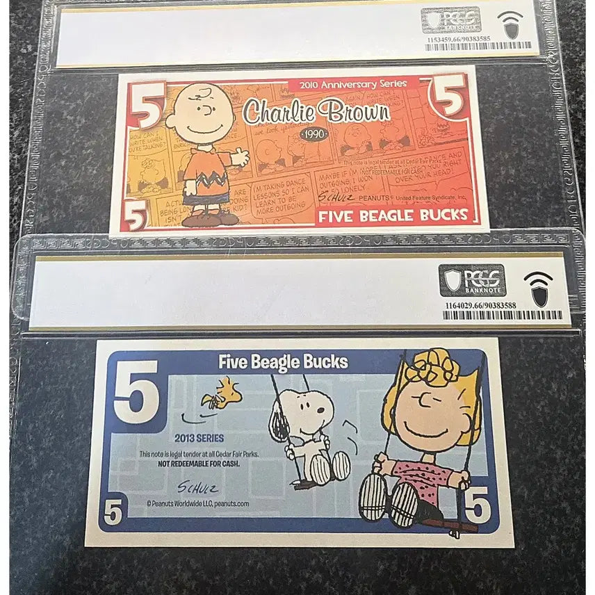 [BUNJANG] Snoopy 5 Dollars US Minted Coin Set / *상품번호-가1225*미국 Snoopy 5dollars 정품 2종 일괄
