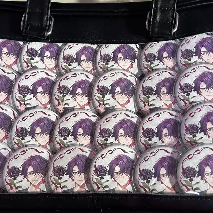 [BUNJANG] NIJISANJI Watarai Hibari 3rd Anniversary Can Badge 24-Piece Set with A4 Ita Bag / 니지산지 와타라이 히바리 볼택션 3주년 캔뱃지 24개 A4 이타백