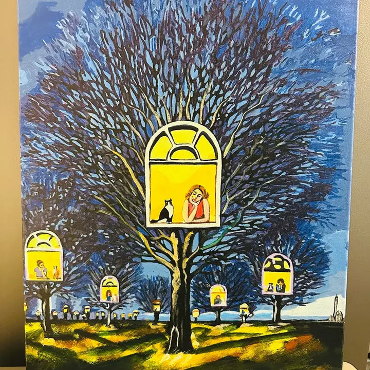 [BUNJANG] Surreal Landscape Canvas Painting (Size 10) / 초현실적풍경(캔버스)