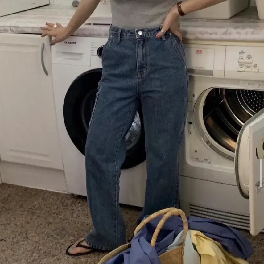 [BUNJANG] Without Summer Kale Denim Pants Light Blue S / (택달린새상품) 위드아웃썸머 케일 데님 연청 s
