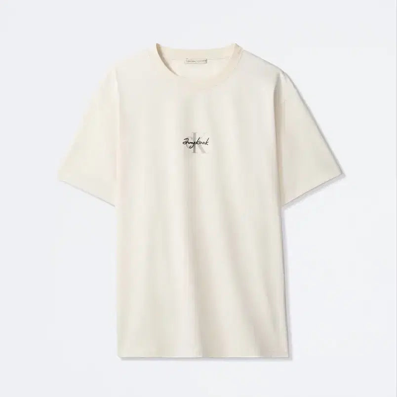 [BUNJANG] Calvin Klein Jungkook Collaboration T-Shirt White XS / 캘빈클라인 정국 콜라보 반팔 티셔츠 화이트 XS