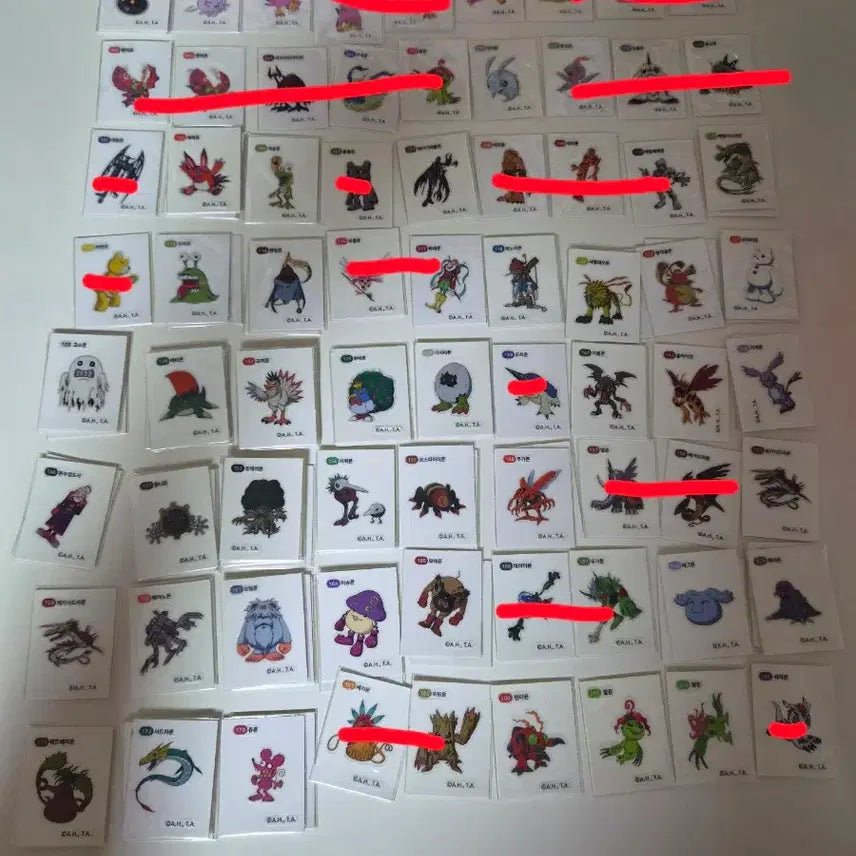 [BUNJANG] Digimon Sticker Collection / 디지몬 띠부씰 개당 1000