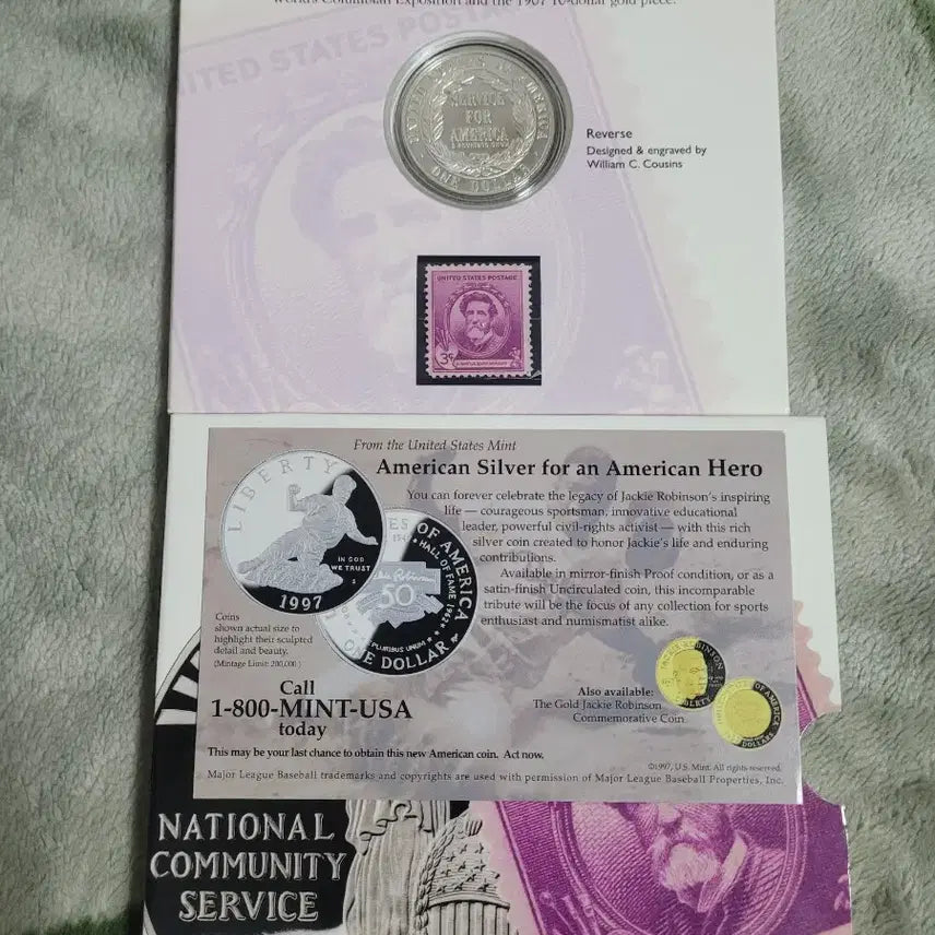 [BUNJANG] 1996 National Community Service Commemorative Silver Dollar Coin / 1996년 미국 국립 공동체 서비스 기념 은화