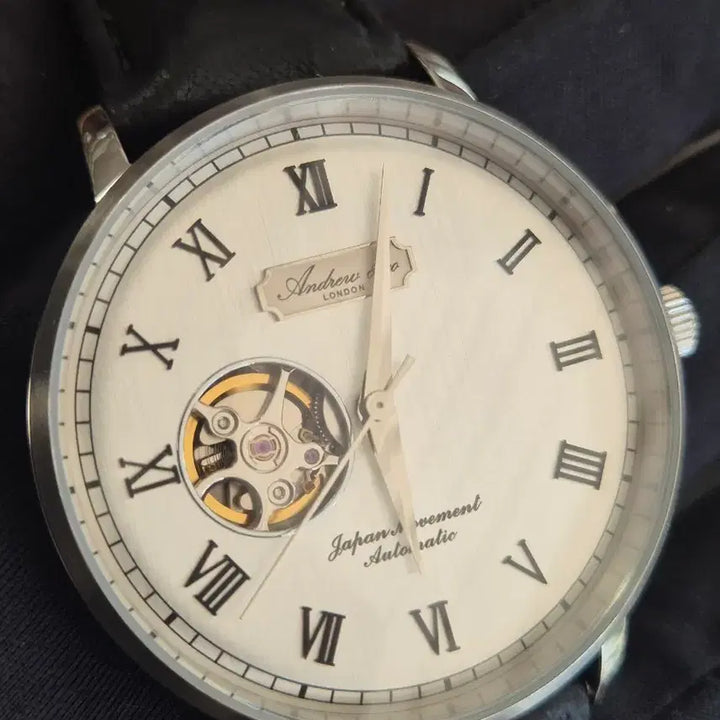 [BUNJANG] Andrew &amp; Co WALES AC602S-A Automatic Leather Watch / Andrew &amp; Co 오토매틱 시계 새상품