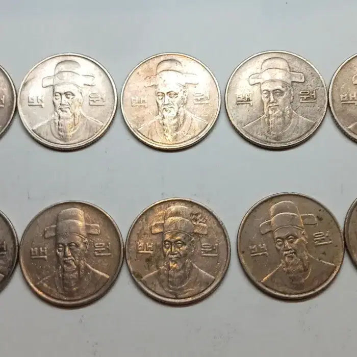 [BUNJANG] 1993 100 Won Coin Bundle Set (10 pcs) / 1993년 100원 동전 10개 일괄