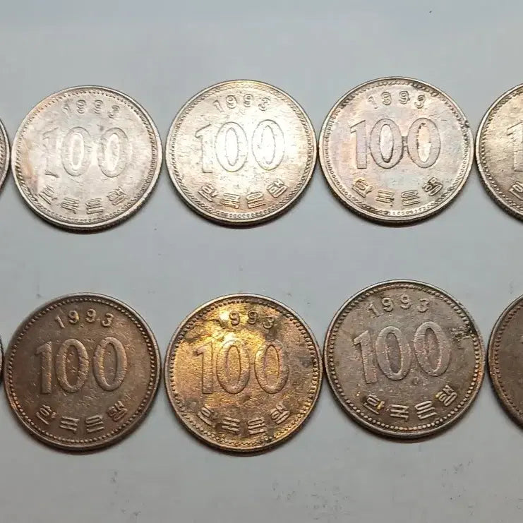 [BUNJANG] 1993 100 Won Coin Bundle Set (10 pcs) / 1993년 100원 동전 10개 일괄