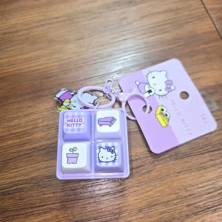 [BUNJANG] Hello Kitty Keycap Keychain Purple / 헬로키티 키캡 키링 퍼플