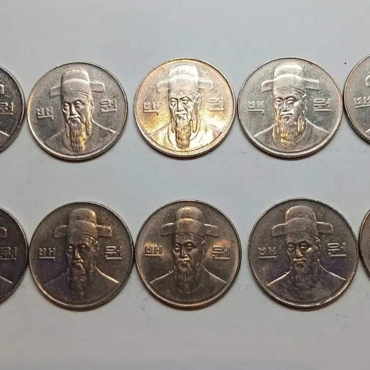 [BUNJANG] 10 x 2002 100 KRW Coins Bundle Set / 2002년 100원 동전 10개 일괄