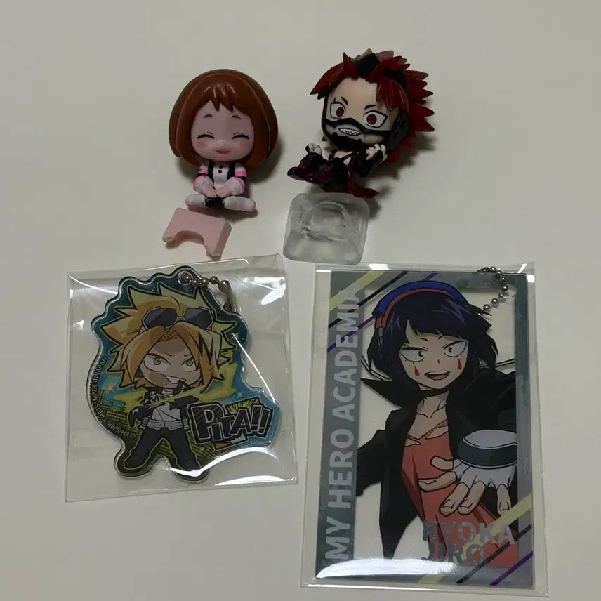 [BUNJANG] My Hero Academia Kaminari Jiro Acrylic Keyring Set / (일괄) 나히아 히로아카 굿즈 카미나리 지로 키리시마 우라라카