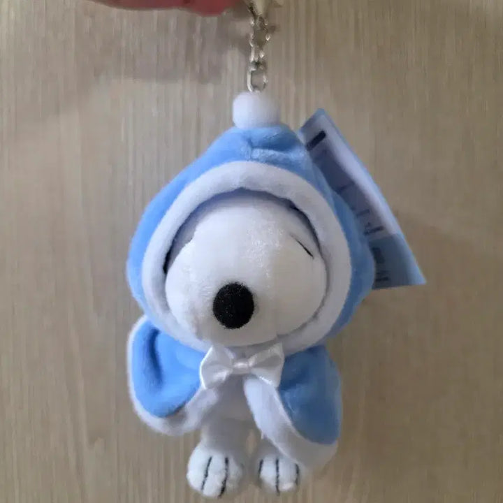 [BUNJANG] Peanuts Snoopy Cloak Keychain - Blue / 피너츠 스누피 망토 키링