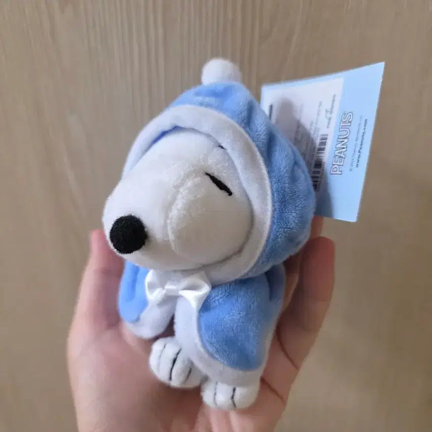 [BUNJANG] Peanuts Snoopy Cloak Keychain - Blue / 피너츠 스누피 망토 키링