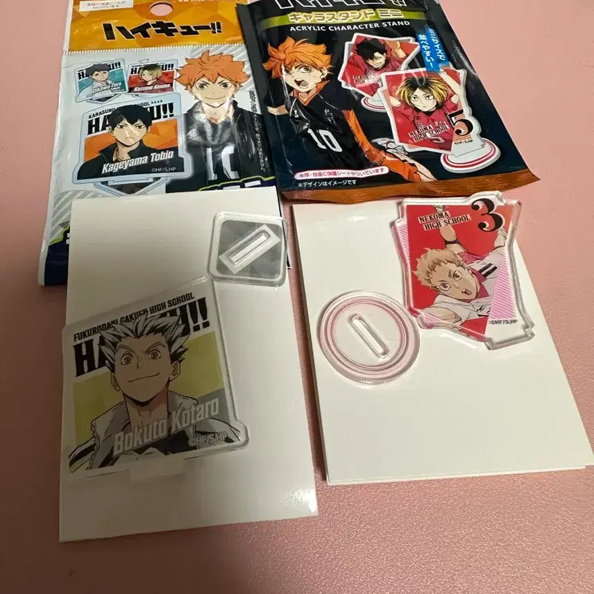 [BUNJANG] Haikyuu!! Acrylic Stand Set (Bokuto, Yakumo) / 다이소 하이큐 아크릴 스탠드 일괄(보쿠토, 야쿠)