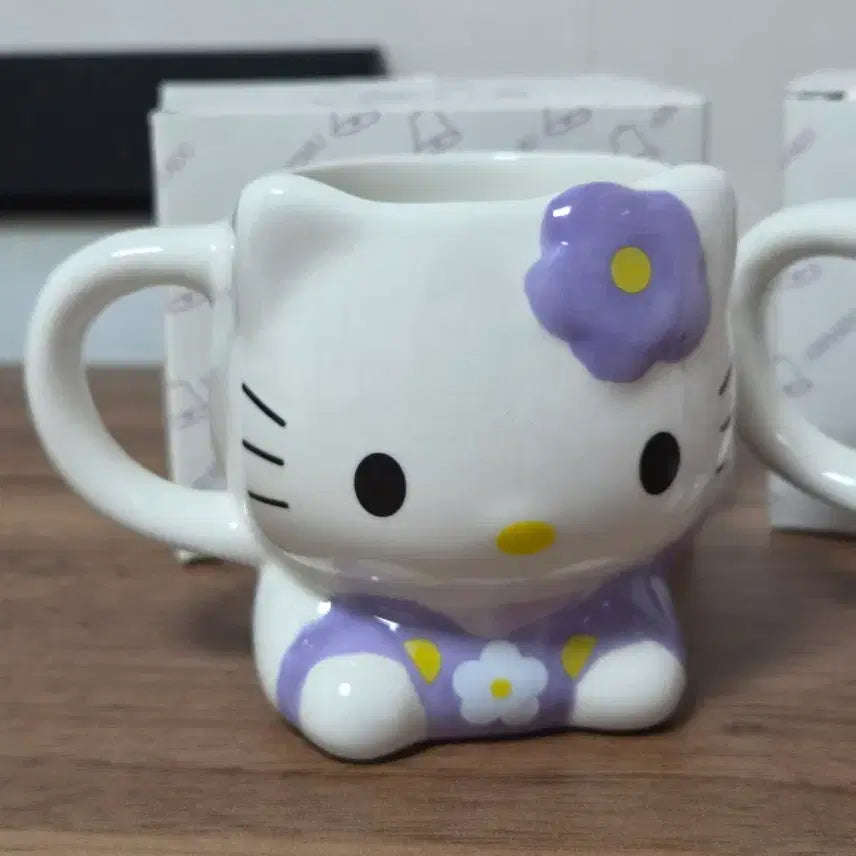 [BUNJANG] Sanrio Classic Kitty Otaru Limited Lavender Mug Cup (2006) / 06년 산리오 고전키티 오타루 한정 라벤더 머그컵