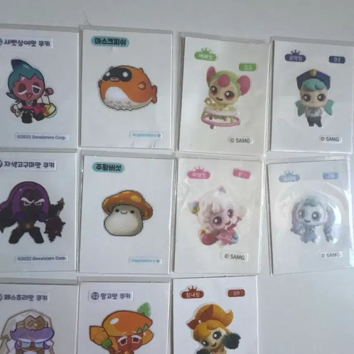 [BUNJANG] Tinipping, Cookie Run, Crayon Shin-chan, Mollang, MapleStory, Favorite Idol I-ding Sticker Bundle Set / 변경 쿠키런 최애의 아이 띠부씰 일괄 판매