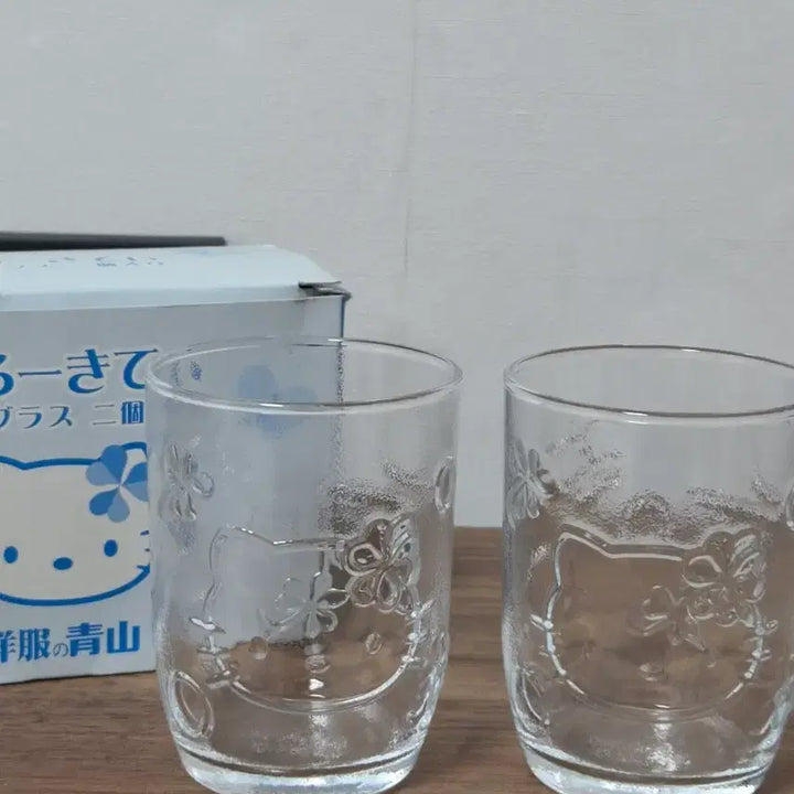 [BUNJANG] Sanrio 2007 Retro Hello Kitty Glass Cup Set / 07년 산리오 고전키티 레트로 유리컵