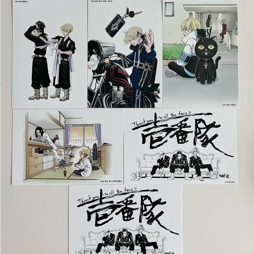 [BUNJANG] Tokyo Revengers Keisuke Baji Letter Privilege Postcard Bundle Set / 일괄) 도리벤 도쿄리벤저스 바지 케이스케로부터의 편지 특전 엽서