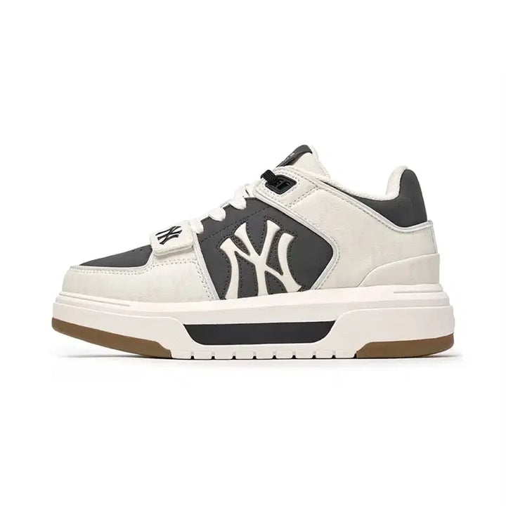 [BUNJANG] MLB Chunky Liner Mid Monogram NY Sneakers Black 260 / MLB 청키라이너 미드 윈도우 모노그램 NY 운동화 블랙 260