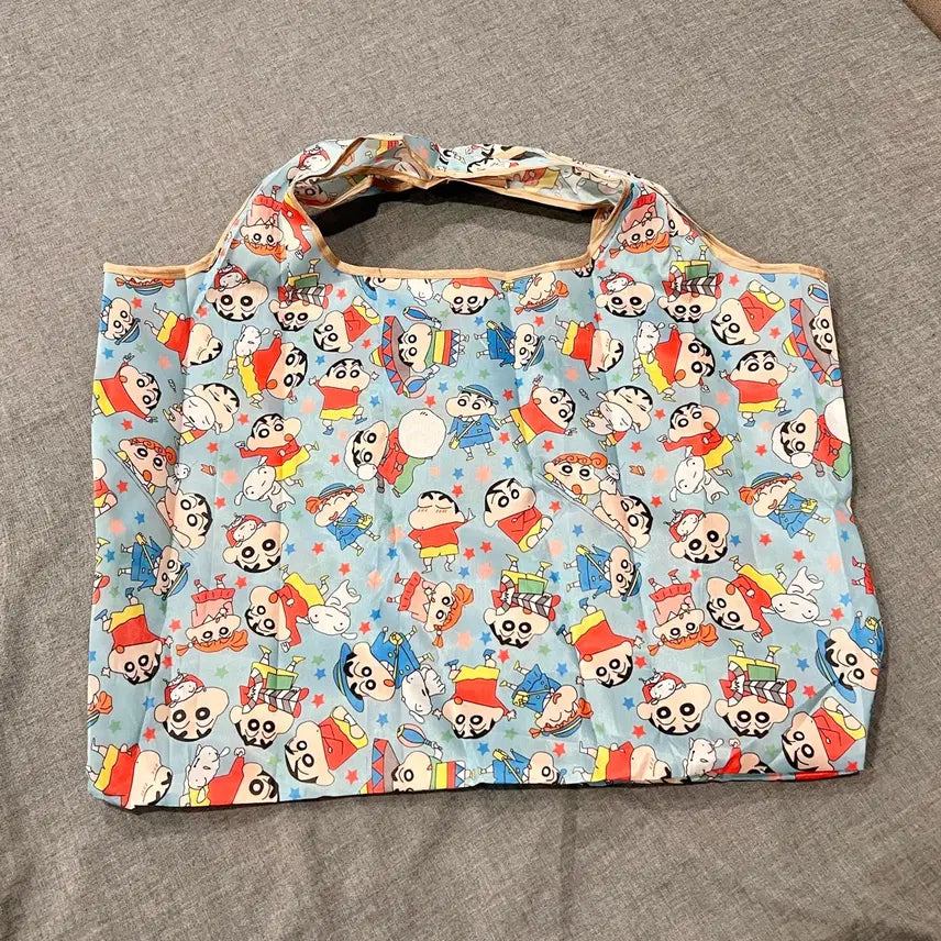 [BUNJANG] Crayon Shin-chan Foldable Shopping Bag / 새상품) 짱구는못말려 접이식 장바구니 가방
