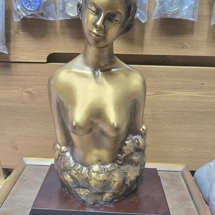 [BUNJANG] Oh Byung-geun Brass Bust Object / 오병근 작 황동 여성 흉상 오브제