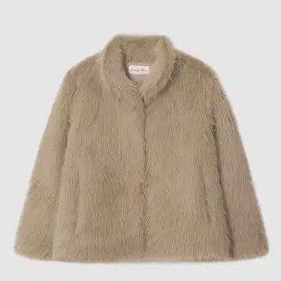 [BUNJANG] Sooding Bread Sasha Fur Jacket Beige / 쏘딩키브레드 퍼 자켓 Sasha beige Fur jacket