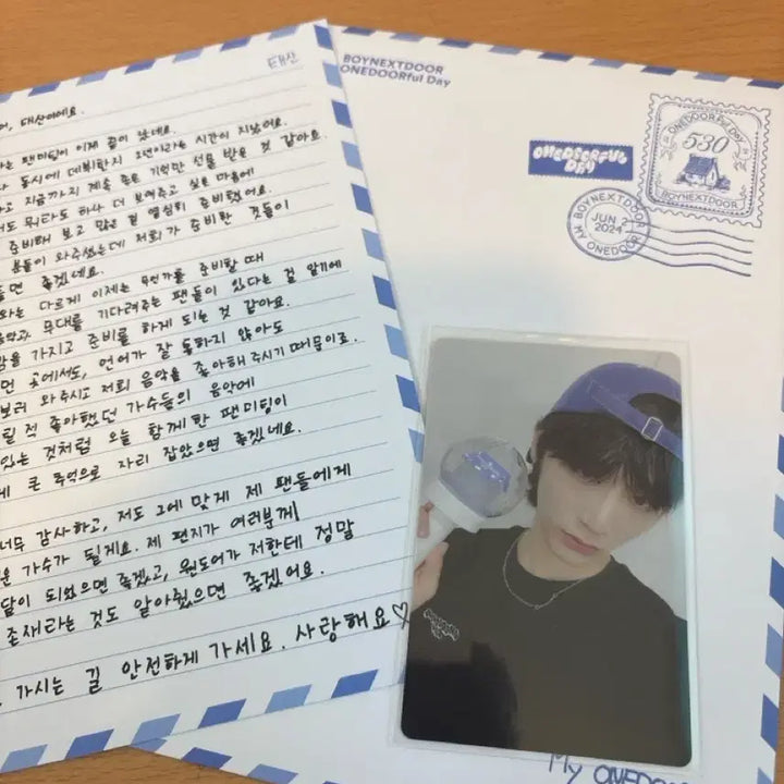 [BUNJANG] BOYNEXTDOOR Taesan Won-Doer Full Day Photocard + Letter / 급처)보넥도 태산 원도어풀데이 포카+편지