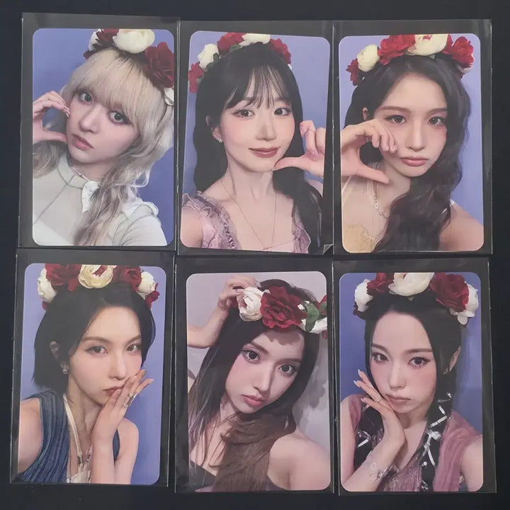 [BUNJANG] NMIXX Rose Day Flower Crown Ver. Bundle Set Photocard / 엔믹스 로즈데이 화관ver 세트