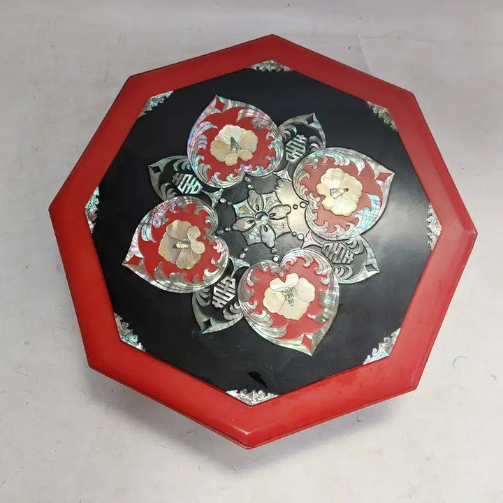 [BUNJANG] Antique Mother-of-Pearl Lacquerware Palanquin Plate / 근대사  전통자개 구절판 - 나전칠기.자개함. 만물당