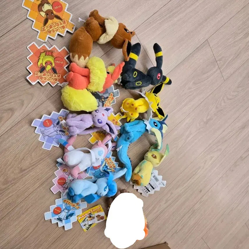 [BUNJANG] Pokemon Center Osuwari Eevee Series Set of 9 Limited Edition Plush Dolls / 포켓몬센터 희귀한정 오스와리 이브이 시리즈 인형 9마리