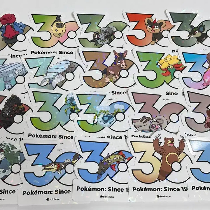 [BUNJANG] Pokemon 30th Anniversary Logo Sticker Collection / 포켓몬 팝업 30주년 로고 스티커 컬렉션