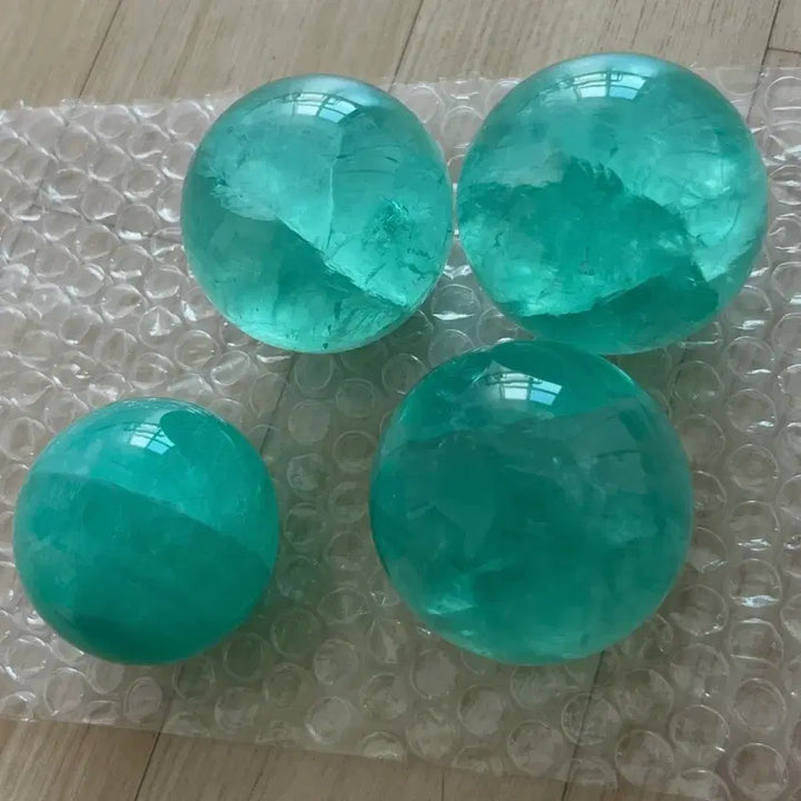 [BUNJANG] Baja Blast Green Fluorite Crystal Ball - 57mm / 바하 블래스트 플루오라이트 구슬 - 3