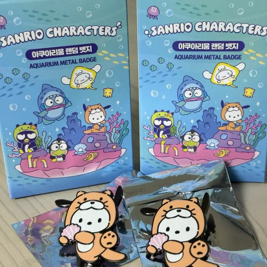 [BUNJANG] Sanrio Pochacco Aquarium Collaboration Limited Edition Metal Badge / 산리오 아쿠아리움 콜라보 포차코 메탈 뱃지