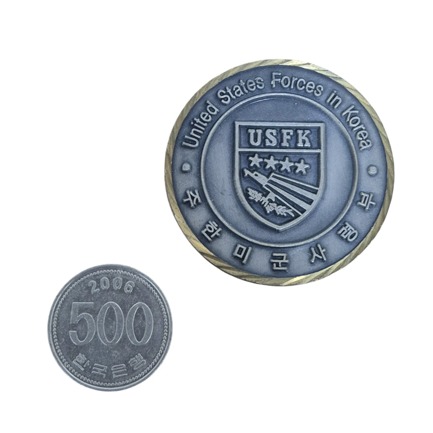 [BUNJANG] ROK Armed Forces &amp; USFK Command Unit Coin &amp; Medal Badge / 국군 주한미군사령부 부대코인 군대코인 기념 코인 메달 뱃지 (FREE)