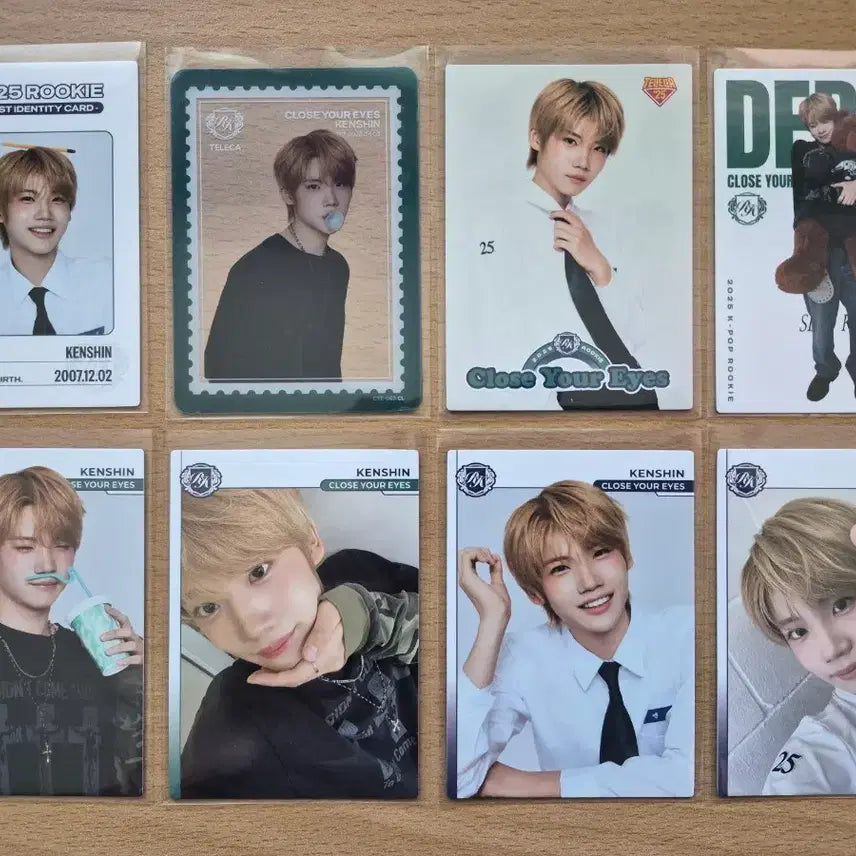 [BUNJANG] TERECA KPOP Rookie Close Your Eyes Kenshin Photocard 8-Set Bundle / 2025 테레카 KPOP 루키 클로즈유어아이즈 켄신 포토카드 8장랏