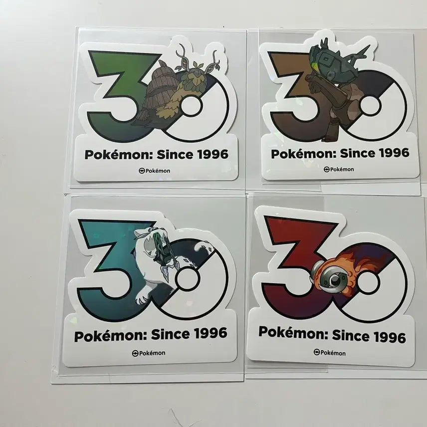 [BUNJANG] Pokemon 30th Anniversary Sticker Set - Four Evils / 포켓몬 30주년 스티커 사흉수 - 총지엔+딩루+위유이+파오젠