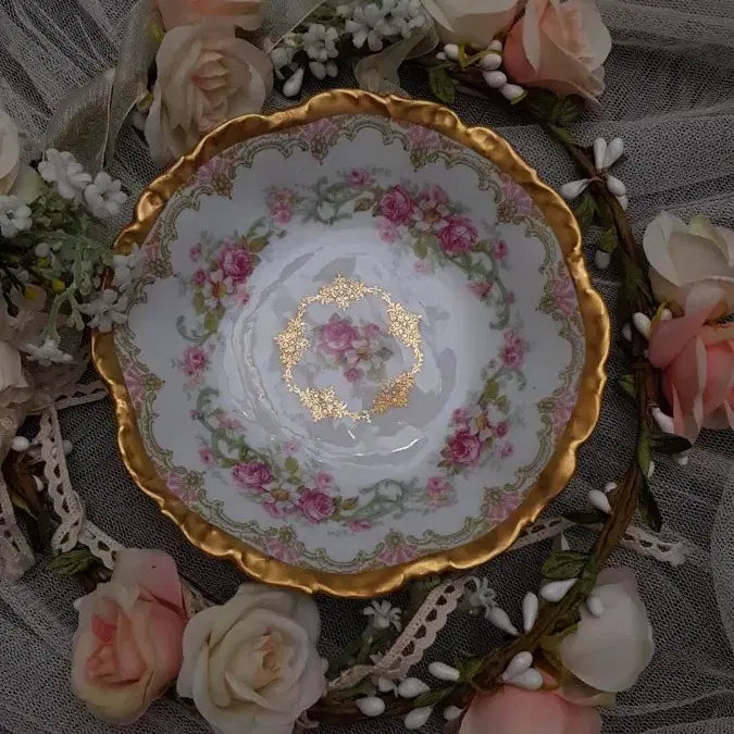 [BUNJANG] Haviland Limoges Rose Gold Trimmed Plate / 프랑스리모즈