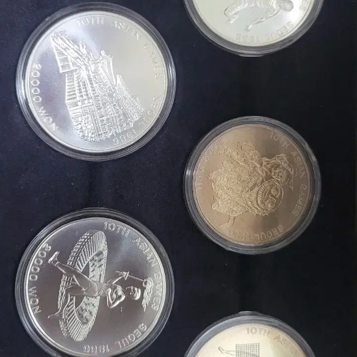 [BUNJANG] 1986 Asian Games Commemorative Coin Set (5 Types) / 86아시안게임 기념주화 세트 5종(순은 24.48돈)