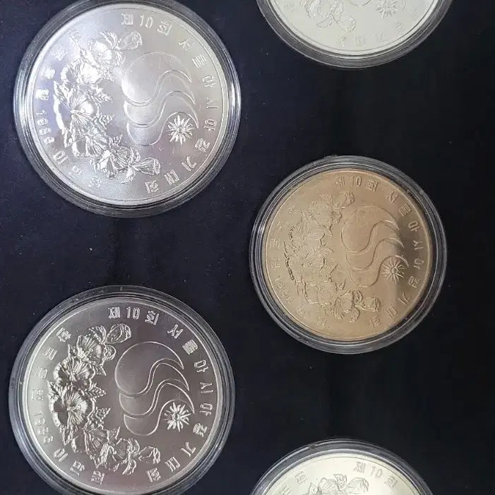 [BUNJANG] 1986 Asian Games Commemorative Coin Set (5 Types) / 86아시안게임 기념주화 세트 5종(순은 24.48돈)
