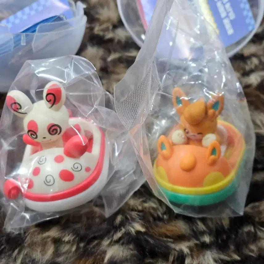 [BUNJANG] Pokemon Bumper Car Figures Alola Vulpix &amp; Iron Boulder Bundle Set / 포켓몬 범퍼카 얼루기 빠르모트 2종 일괄