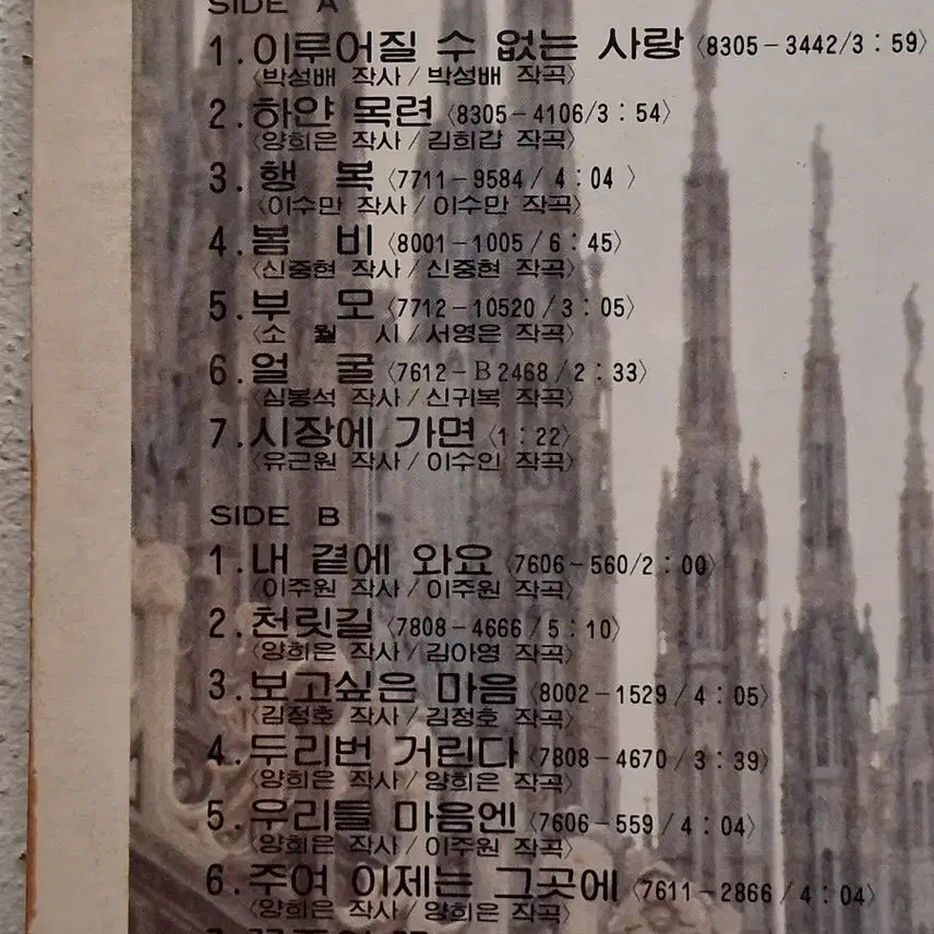 [BUNJANG] Yang Hee-eun New Song Collection LP / 양희은 신곡집 LP