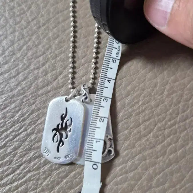 [BUNJANG] Silver 925 Classic Tag Pendant Necklace / 일본 클래식 군번줄 실버925 태그 펜던트 목걸이